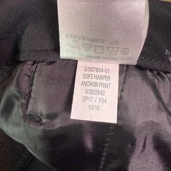 Old Navy Harper Black Anchor Mid Rise Straight Leg Capri Pants Size 8 32x25 E596 - Picture 7 of 14